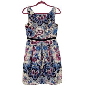 ADRIANNA PAPELL Size 8 Floral Sleeveless Fit & Flare Dress Bridesmaid Cocktail